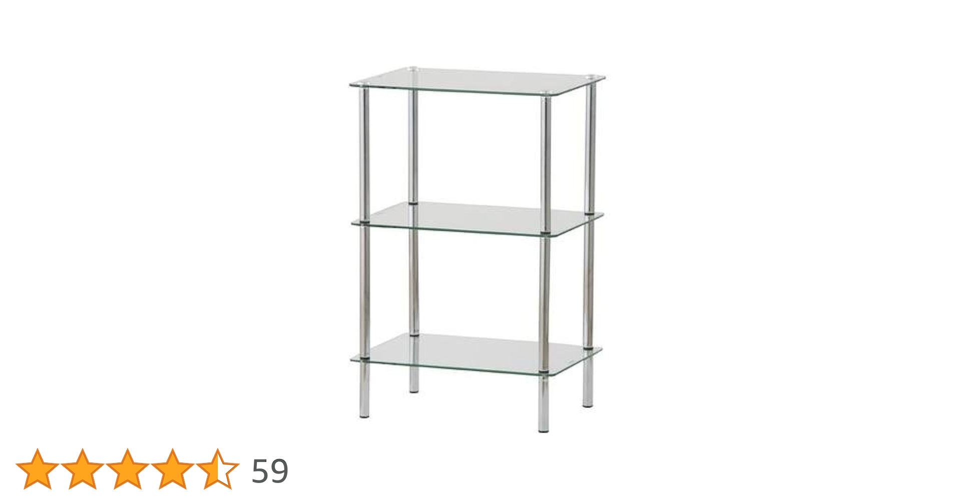 Amazon｜AZUMAYA ガラスラック3段 クリア色 SMJ-101CL｜オープン